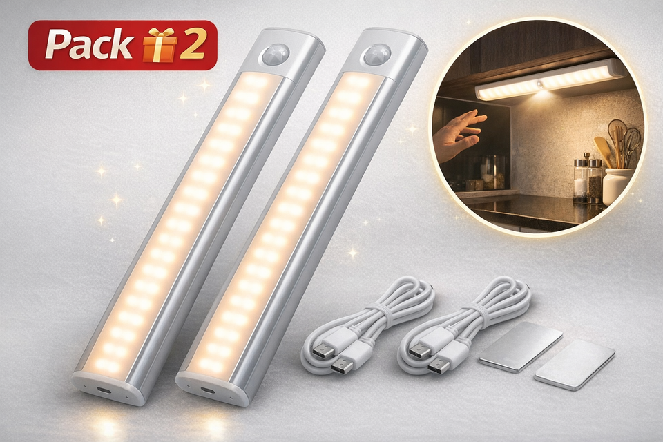luz led barra con sensor de movimiento  pack x 2 🎁